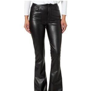 7 for All Mankind Black Faux Leather Skinny Bootcut Uhr Taylorless Size 31 NWT
